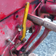 The brake pedals.